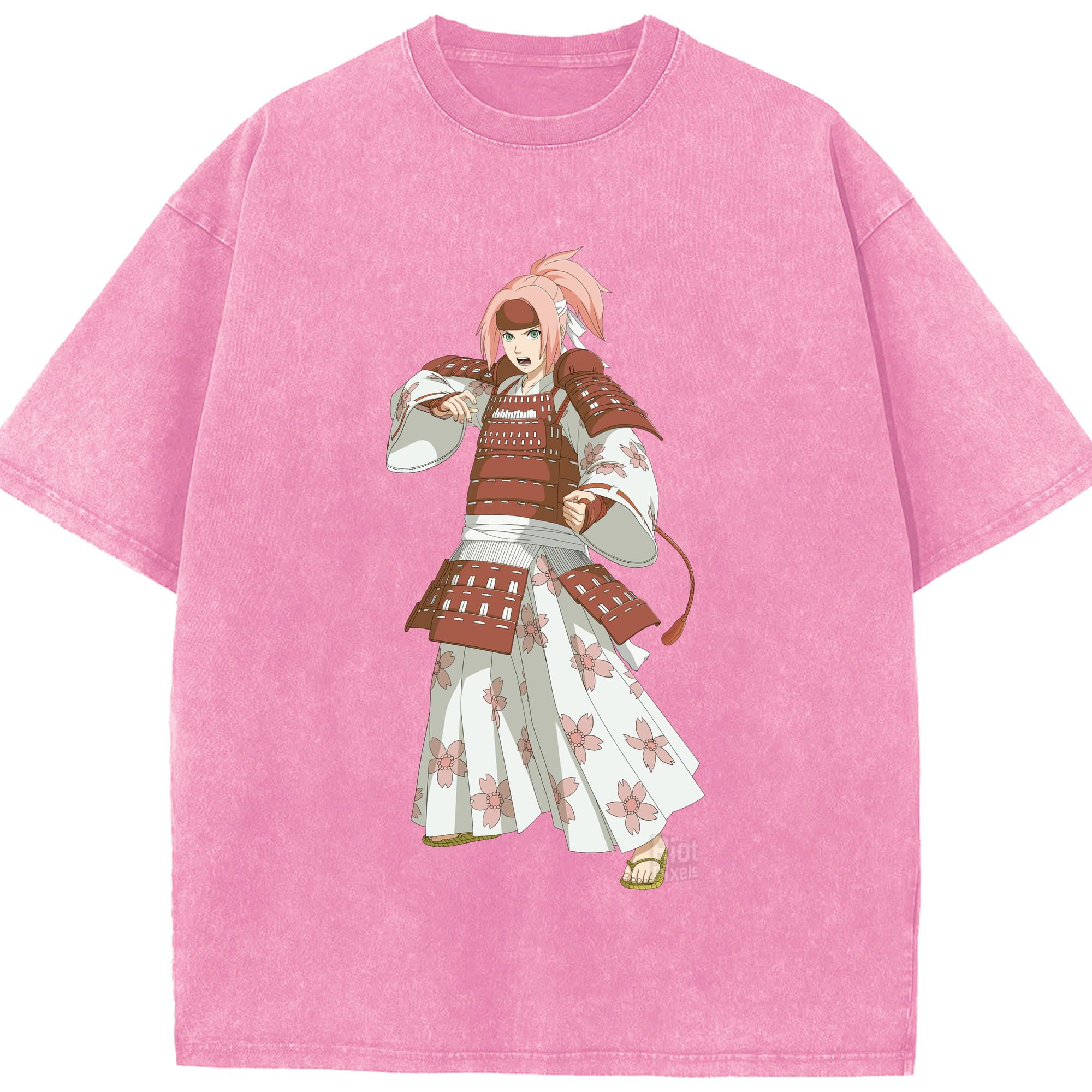 （画像用） NARUTO -ナルト- 春野サクラ Haruno Sakura 綿100% ヴィンテージ風 半袖Tシャツ（フロントプリント）